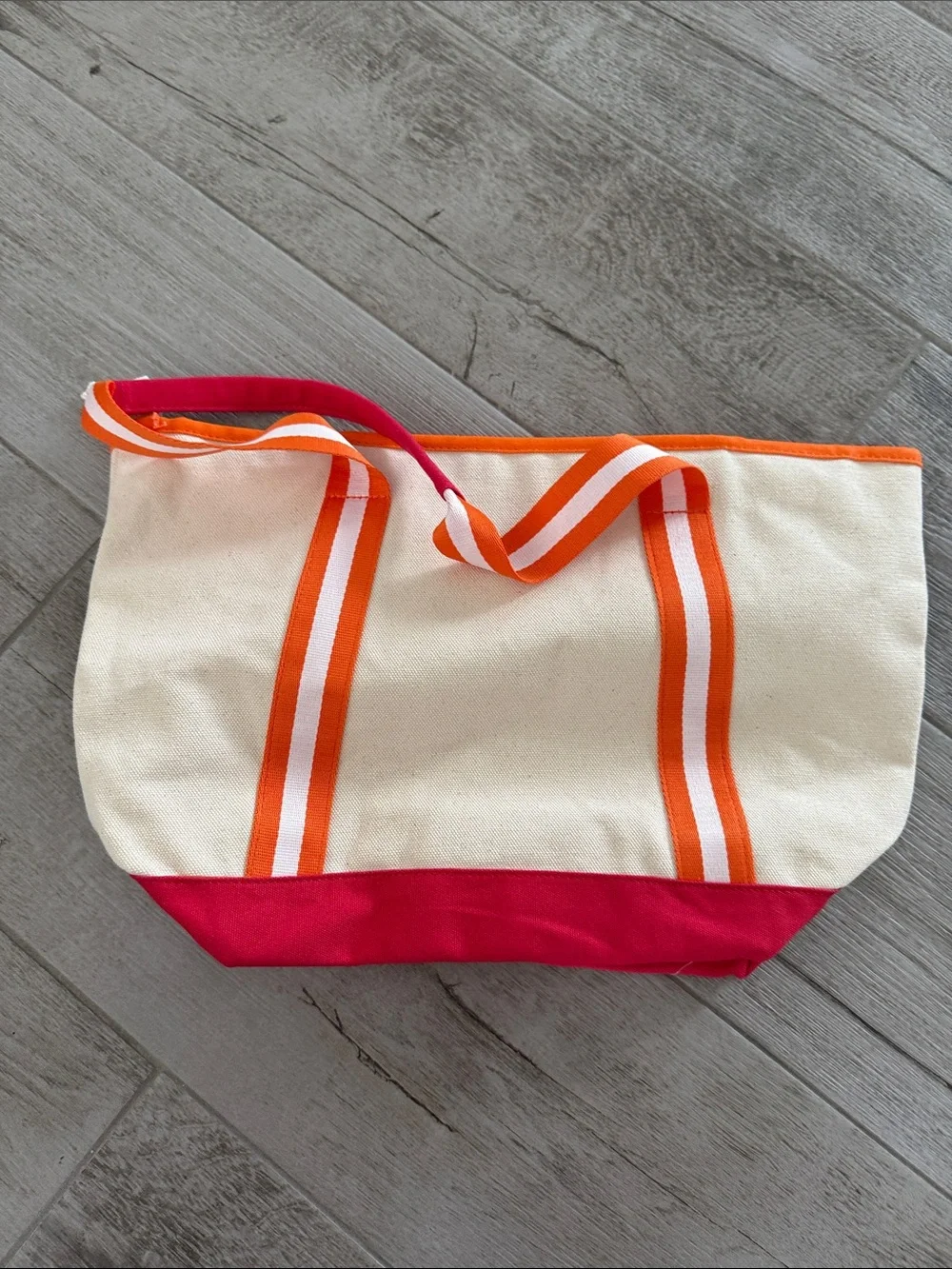 Old Navy Canvas Tote in Pink, Orange, Cream